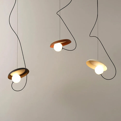 Suspension en verre et métal lampes nordiques - vue 3 sur 6