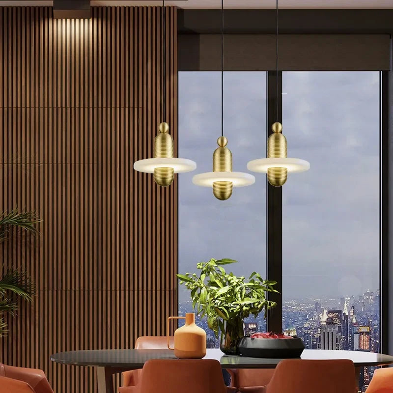 Postmoderne Yunshi Restaurant lustre atmosphère créative lumière nordique personnalisé comptoir tête de lit décoration luminaire - vue 4 sur 8