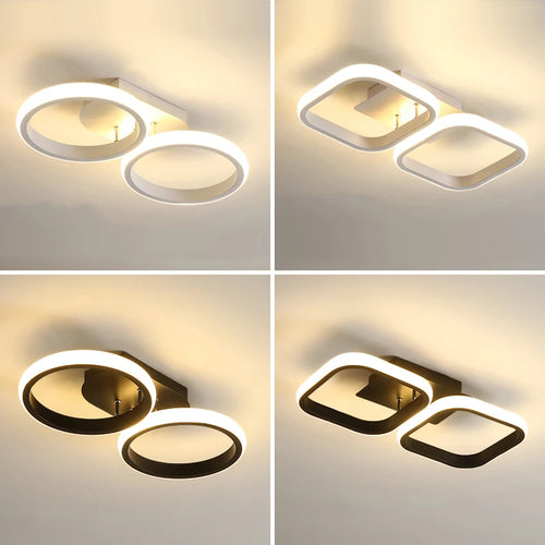 Plafonnier noir/blanc moderne Led - vue 4 sur 10