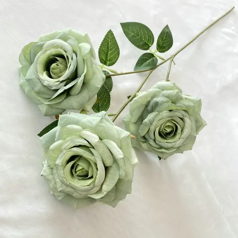 fleurs artificielles en velours roses décoratives pour intérieur - vue 14 sur 14