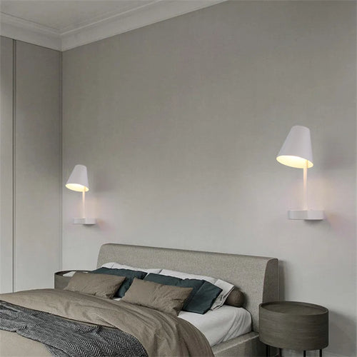 Rotating wall light with shelf and spotlight switch for decoration - vue 5 sur 14