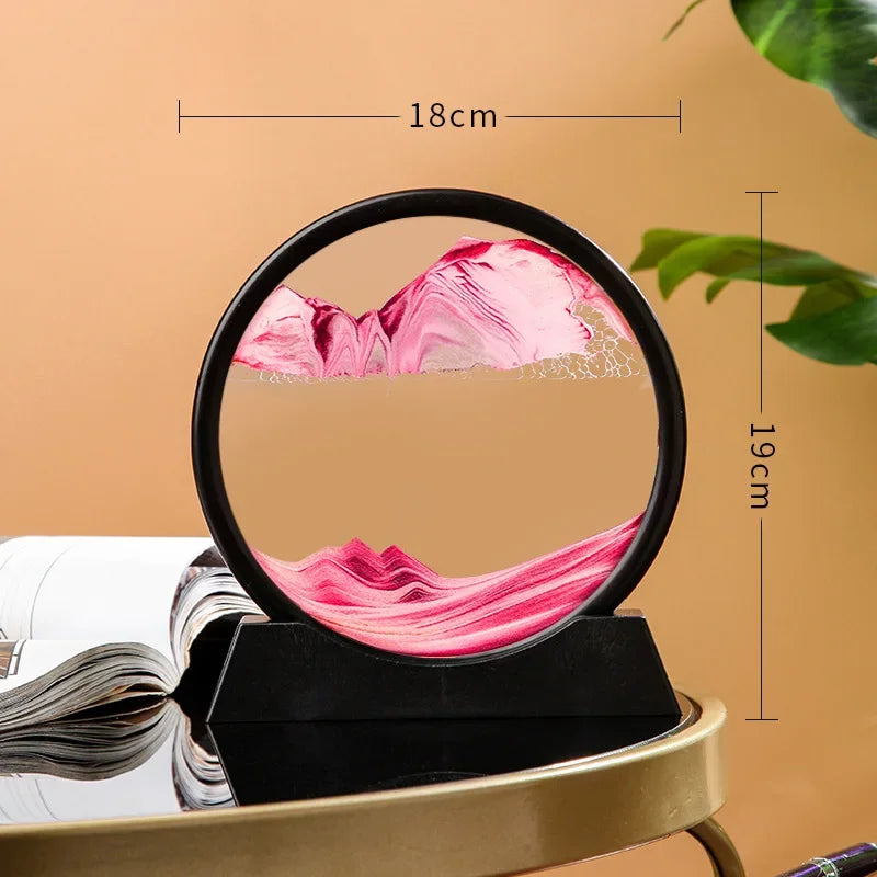 sablier en verre 3d paysage de sable en mouvement décoration artistique - vue 28 sur 54
