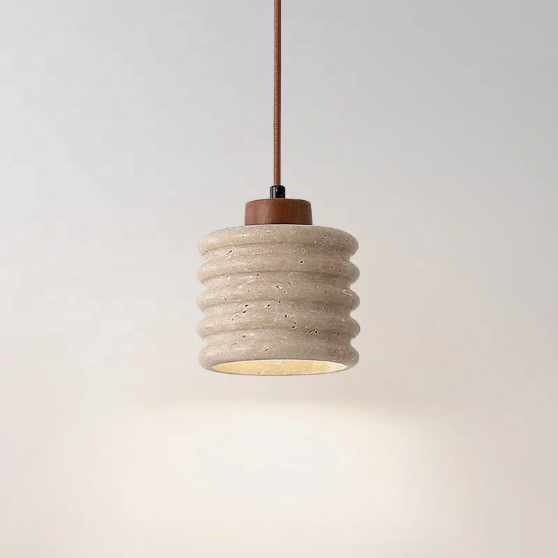 lustre wabi-sabi design bois décoration intérieure suspension - vue 3 sur 8