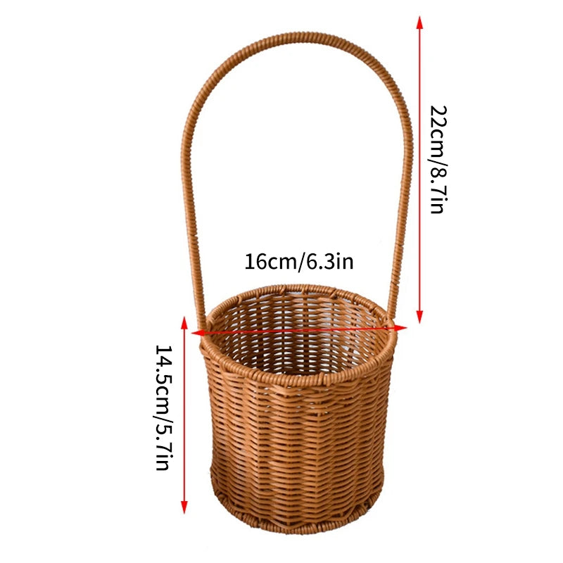 panier de pique-nique en osier pour rangement et courses - vue 21 sur 22