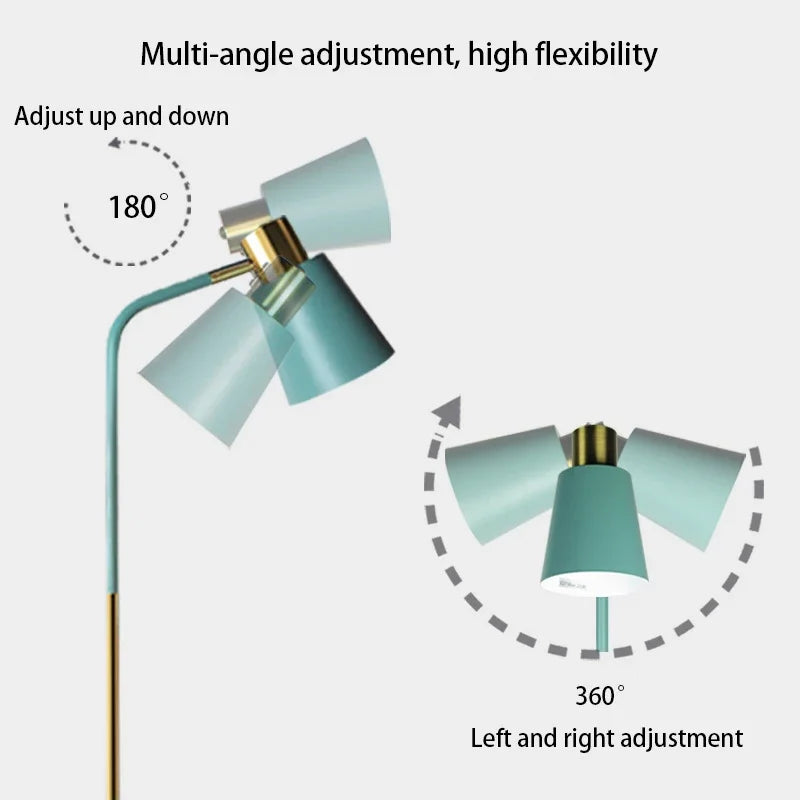 lampadaire nordique réglable à led pour éclairage décoratif - vue 10 sur 9