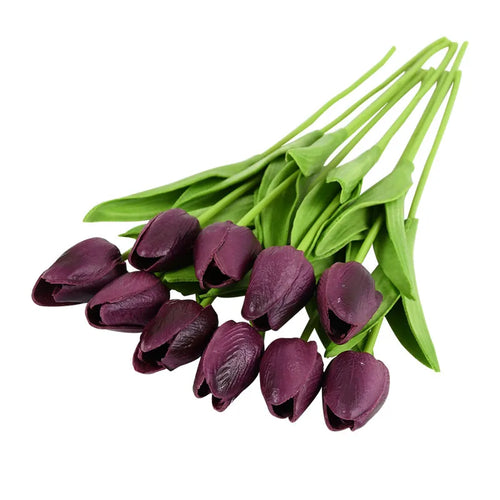 lot de 10 tulipes artificielles pour décoration de mariage et jardin - vue 16 sur 33