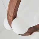 lustre nordique en bois rond créatif japonais