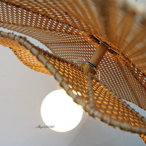 Suspension Vintage en forme de feuille de Lotus - vue 5 sur 14