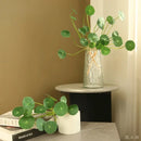 plante artificielle décoration verte feuilles lotus pour intérieur et extérieur