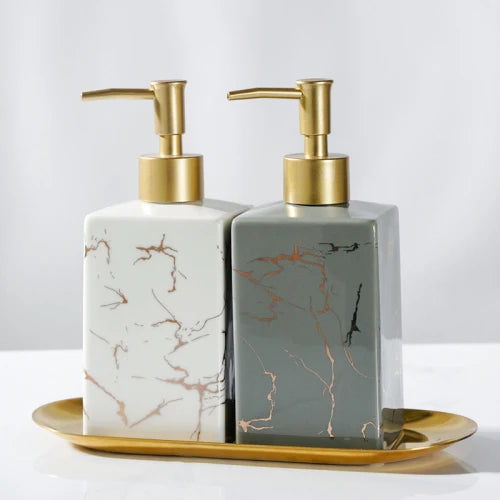 bouteille en céramique pour désinfectant et gel douche - vue 11 sur 26