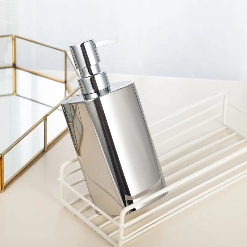 distributeur de savon en acier inoxydable pour salle de bain et accessoires - vue 4 sur 9