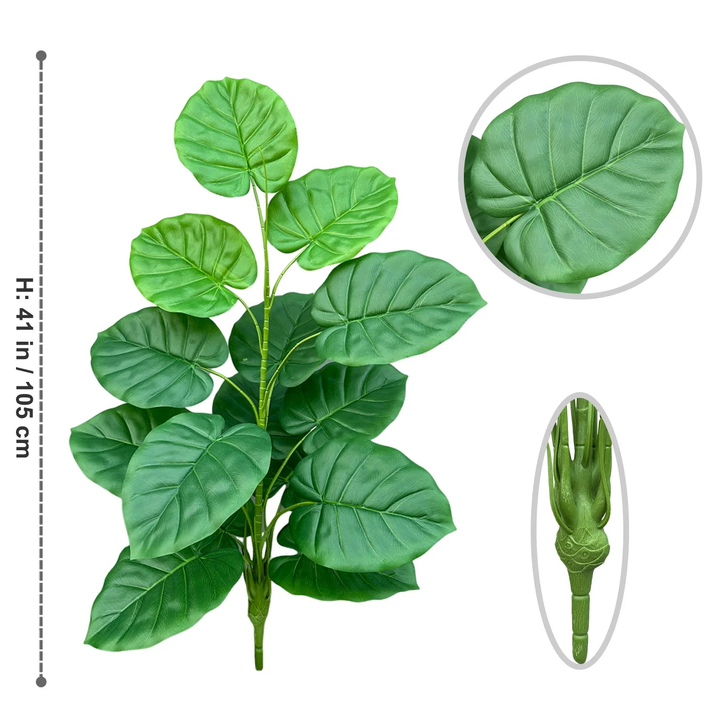 Artificial monstera plant with realistic leaves for indoor decoration - vue 22 sur 29