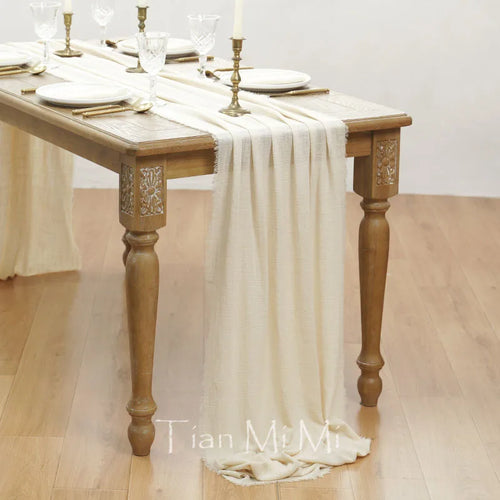 Chemin de table gaze coton rétro mariage fête