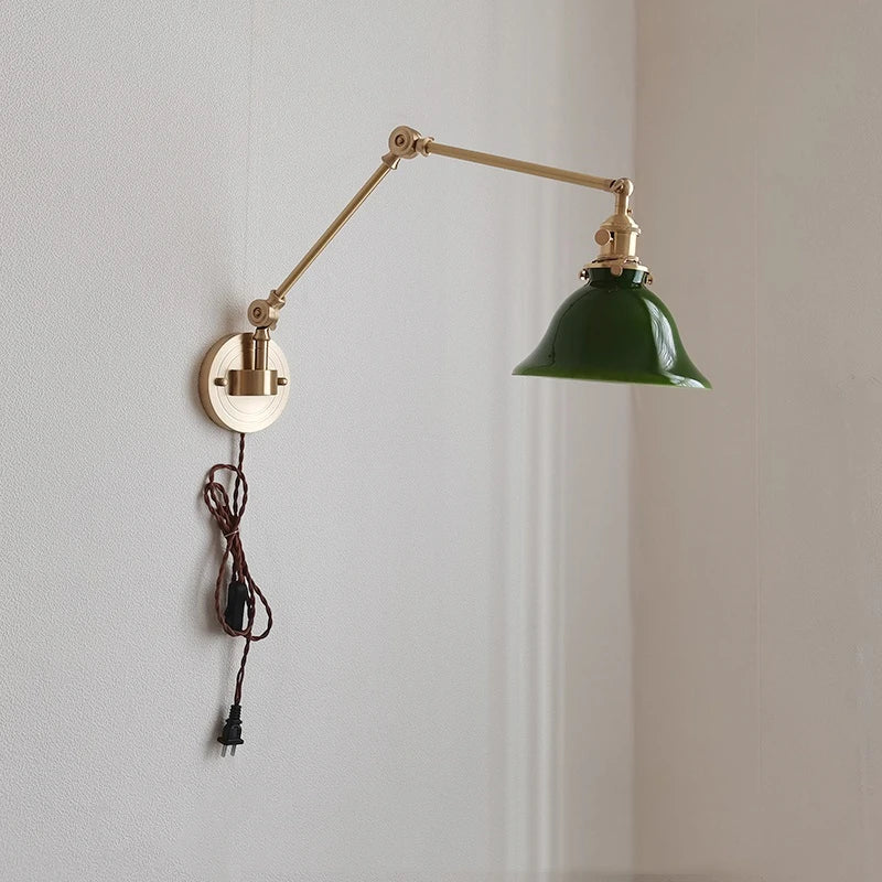 applique murale iwhd en cuivre rotative avec bras long pivotant