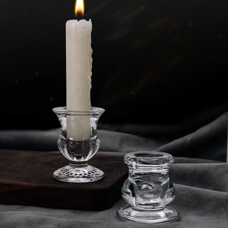 bougeoir en verre créatif pour décoration intérieure et bar - vue 5 sur 8