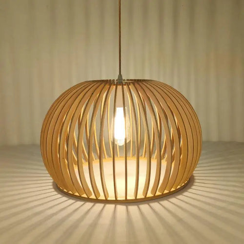 cage à oiseaux en bois luminaire suspension tom bois