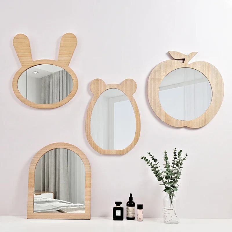 miroirs décoratifs mignons pour enfants en bois à suspendre - vue 2 sur 13