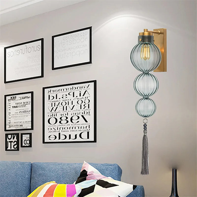 lustre en verre design chinois décoration esthétique pour intérieur - vue 5 sur 12