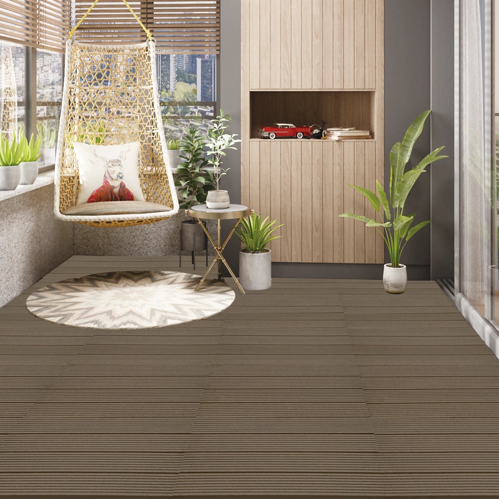 lames de terrasse wpc clipsables effet bois 30x60