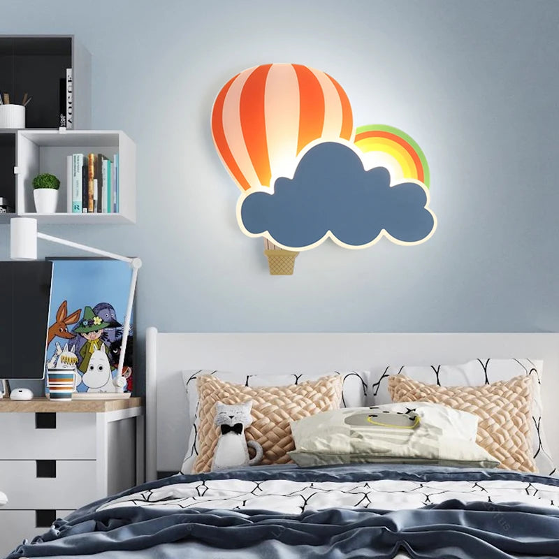 applique nuage airballons chaud enfants chevet déco écolematernelle - vue 4 sur 8