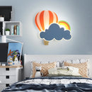 applique murale led nuage de ballons à air chaud pour enfants