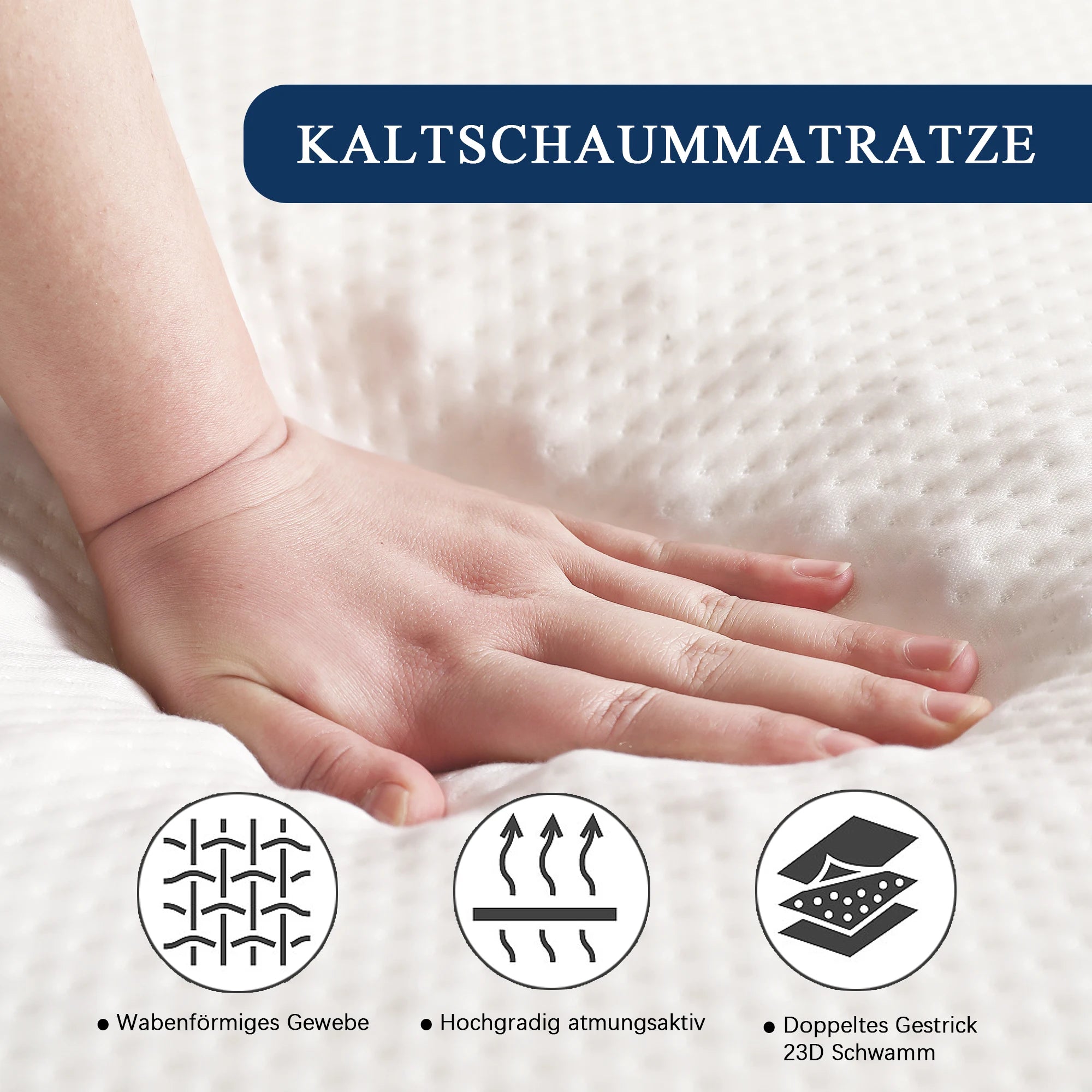 matelas sve ergonomique en tissu nid d'abeille respirant et durable - vue 6 sur 6