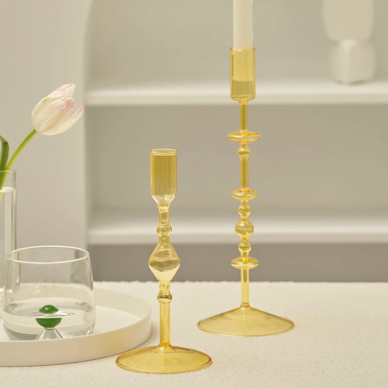 bougeoir en verre pour décoration intérieure créative et élégante - vue 6 sur 18
