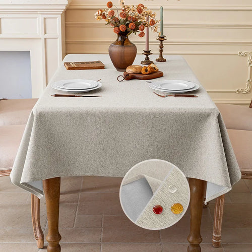 Nappe coton lin imperméable style minimaliste table repas