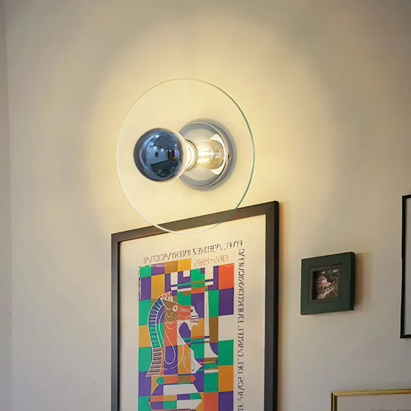 applique murale morden en verre français rétro médiéval avec led - vue 4 sur 8