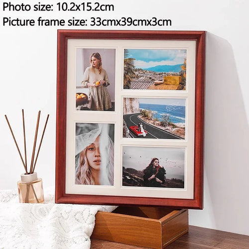 présentoir en bois massif pour cadres photo mariage décoratif - vue 11 sur 10
