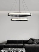 Modern circular acrylic pendant light for minimalist interior decor