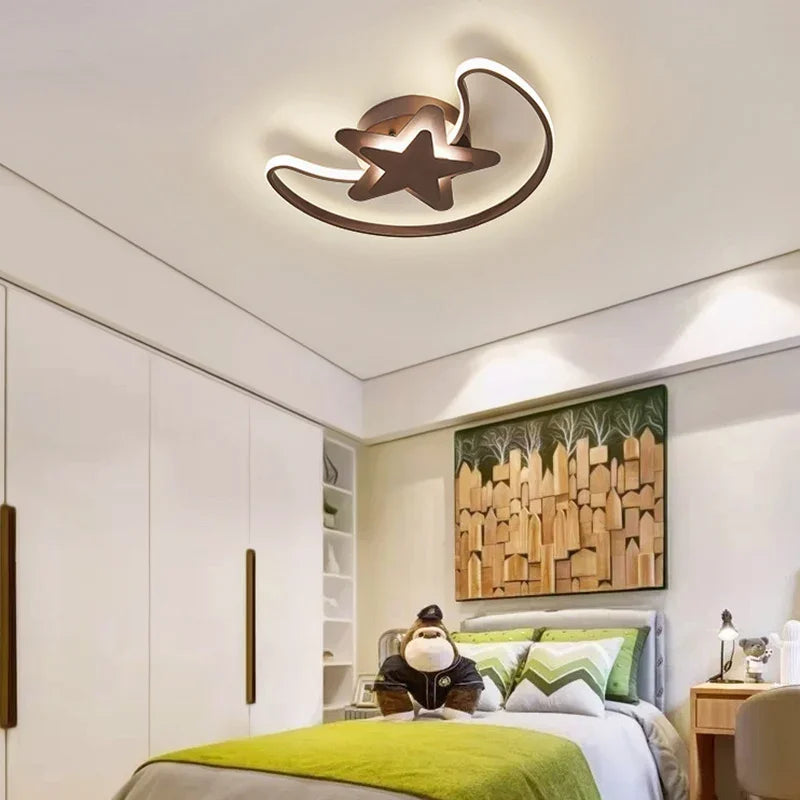 lustre moderne à leds avec motif étoilé pour intérieur - vue 4 sur 10