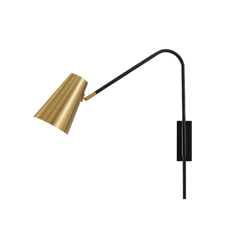 Minimally Adjustable Bedroom Bedside Wall Lamp, Long Arm Dining Room Wall Lamp, Nordic Long Pole Industrial Style Swing Arm Lamp - vue 7 sur 12