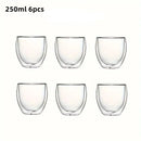 Tasses expresso verre double paroi isolante design moderne