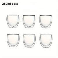 Tasses expresso verre double paroi isolante design moderne