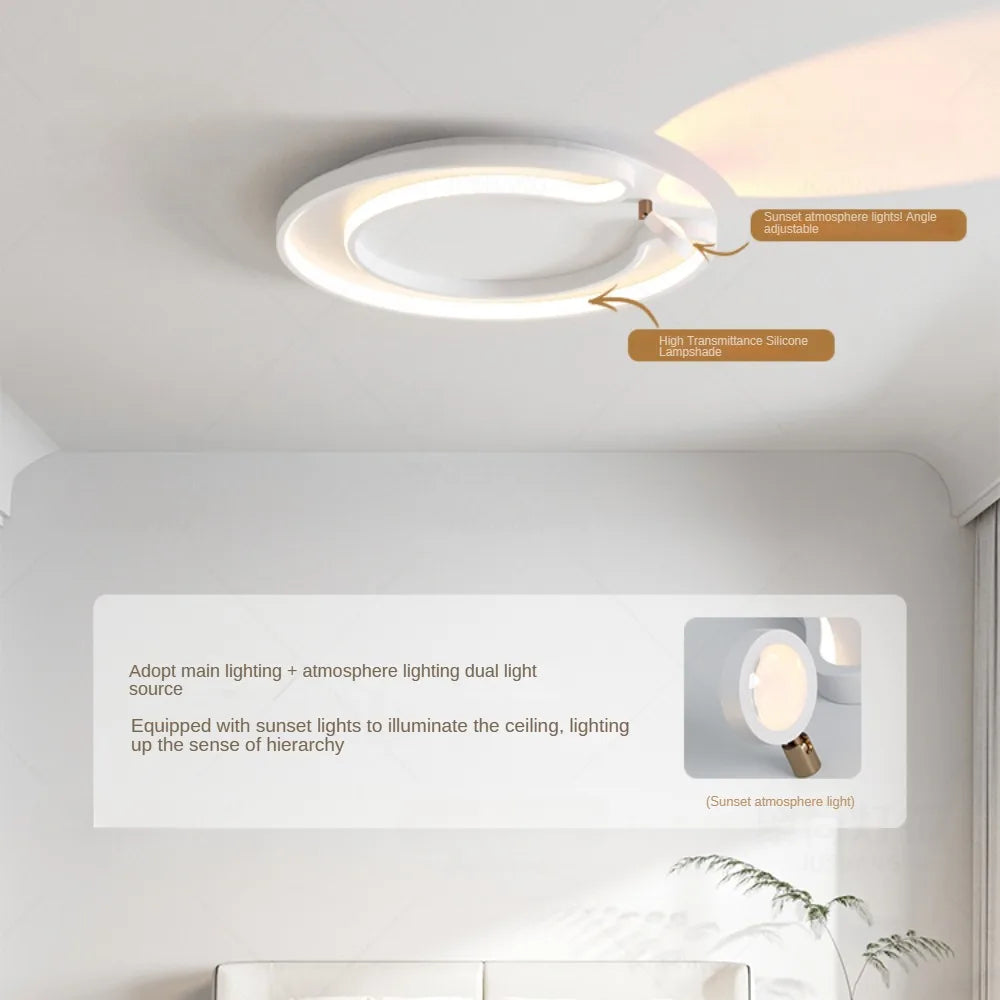 plafonnier led moderne pour une ambiance romantique et chaleureuse - vue 6 sur 8