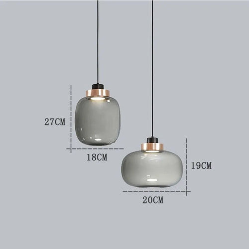 Lustre en verre de Style moderne - vue 6 sur 8