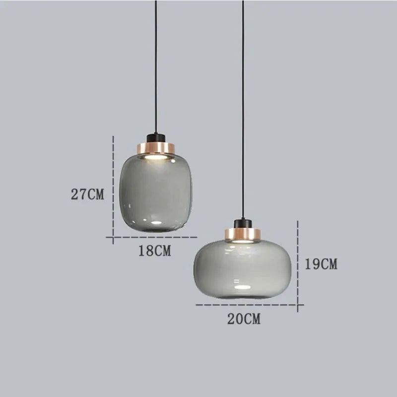 Lustre en verre de Style moderne - vue 5 sur 8