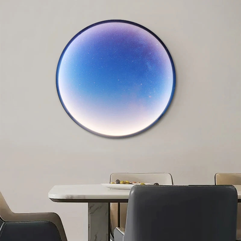 applique murale led circulaires décoration ciel étoilé cosmique - vue 7 sur 12