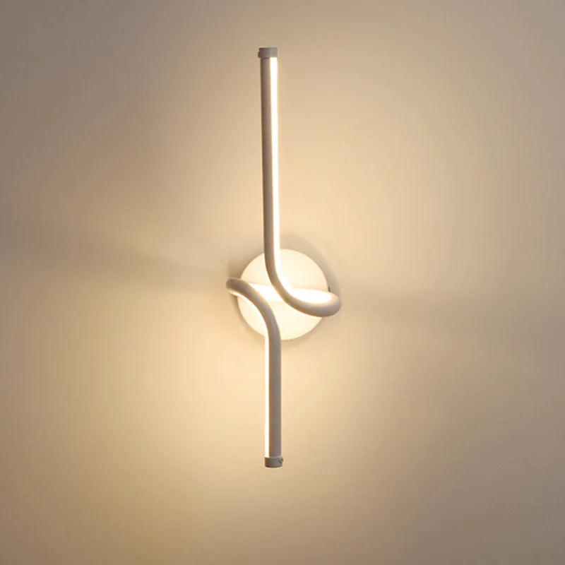 applique murale led en aluminium simplicité moderne d'intérieur - vue 4 sur 7