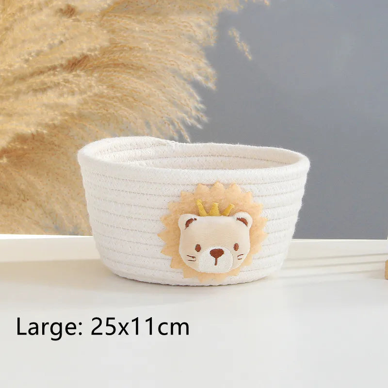 panier de rangement tissé animaux pour jouets et divers objets - vue 16 sur 21
