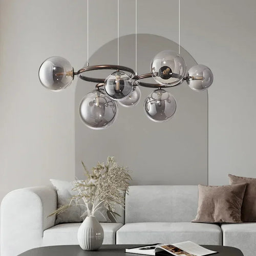 Minimalist post-modern designer chandelier for contemporary interiors - vue 3 sur 9
