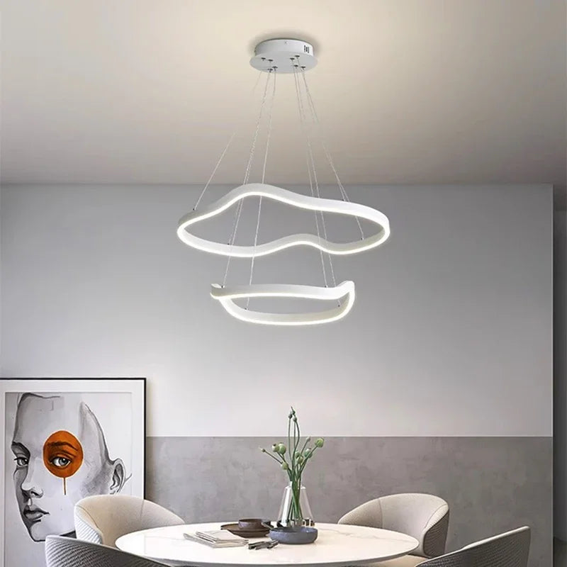 lustre suspension led pour éclairage intérieur moderne - vue 7 sur 12