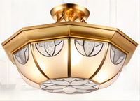 plafonnier led en cuivre design européen pour intérieur élégant