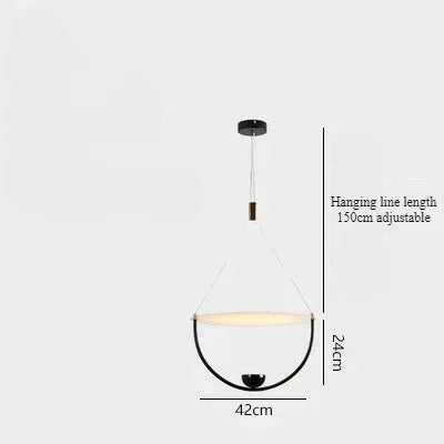 Minimalist Nordic acrylic chandelier for modern decoration - vue 7 sur 14
