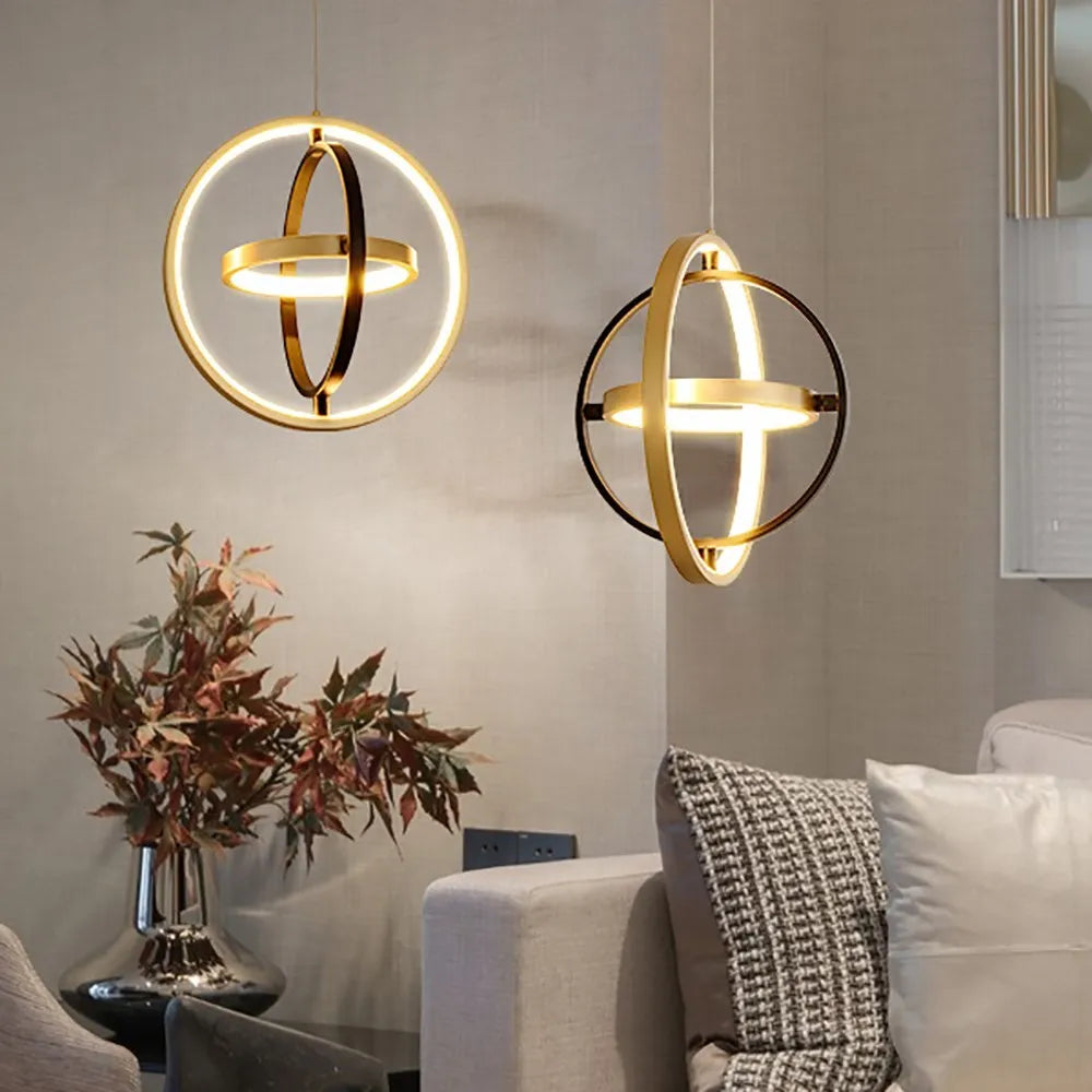 Rotatif LED moderne suspension accessoires pour la maison pour Restaurant chambre porche barre lumière lampe de luxe pliable lustre - vue 4 sur 11