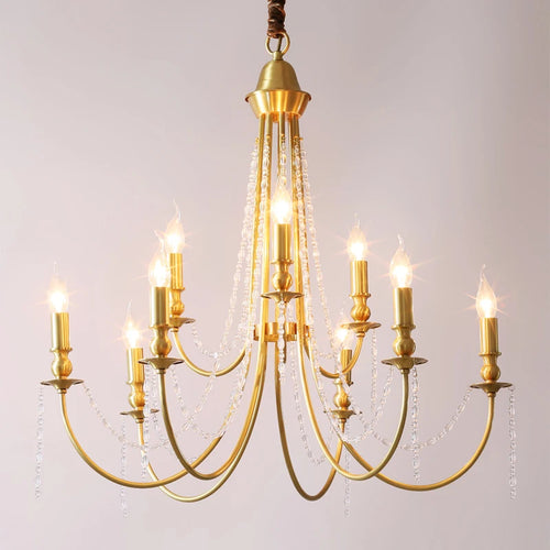 lustre en laiton moderne pour éclairage intérieur élégant - vue 8 sur 13