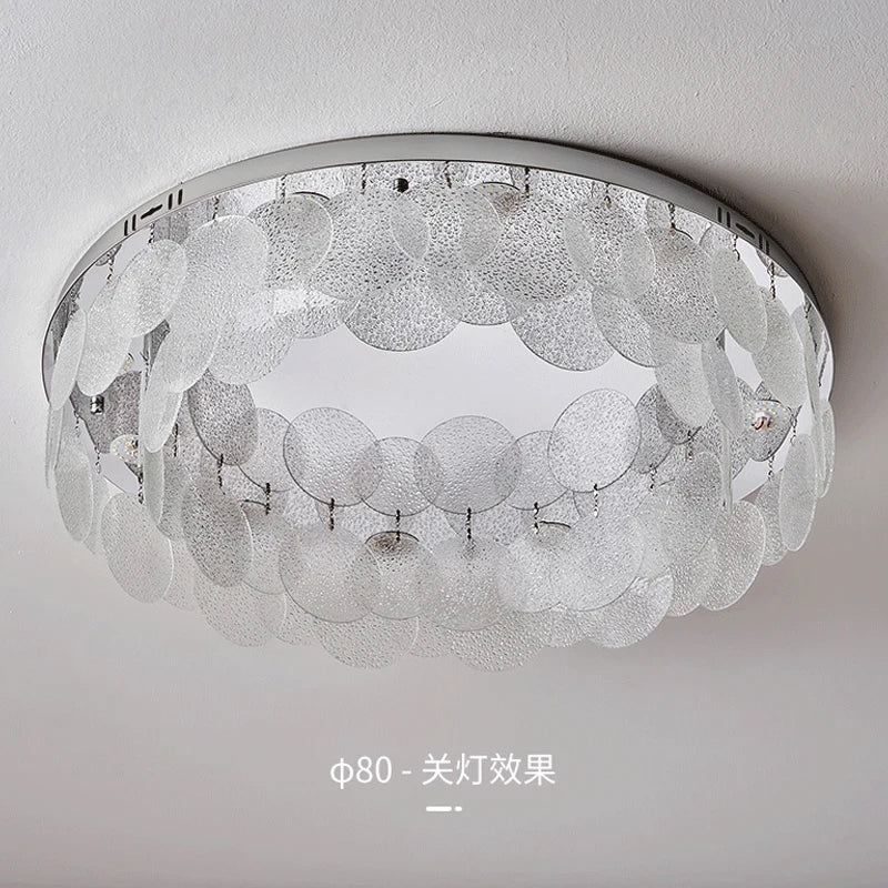 plafonnier led rond en verre pour décoration intérieure - vue 6 sur 11
