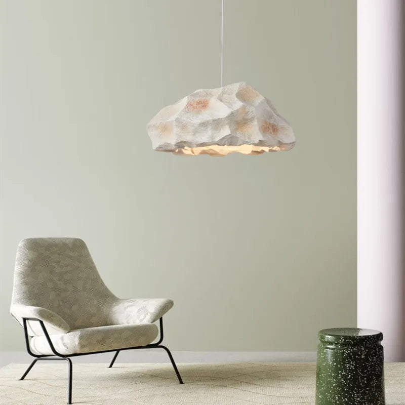 Suspension design nordique chambre Wabi Sabi LED lustre créatif décoration de la maison Restaurant Bar vestiaire luminaire - vue 4 sur 11
