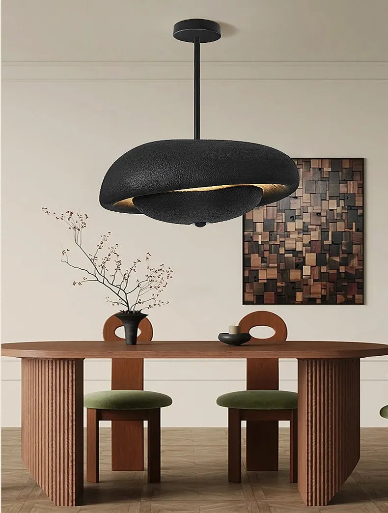 lustre nordique wabi sabi led pour décoration maison - vue 3 sur 9